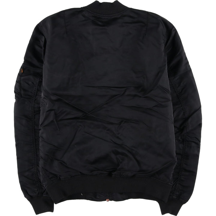 Civilian Alpha MA-1 Military Flight Jacket, Men's Size L Nylon black type Vintage Second Hand