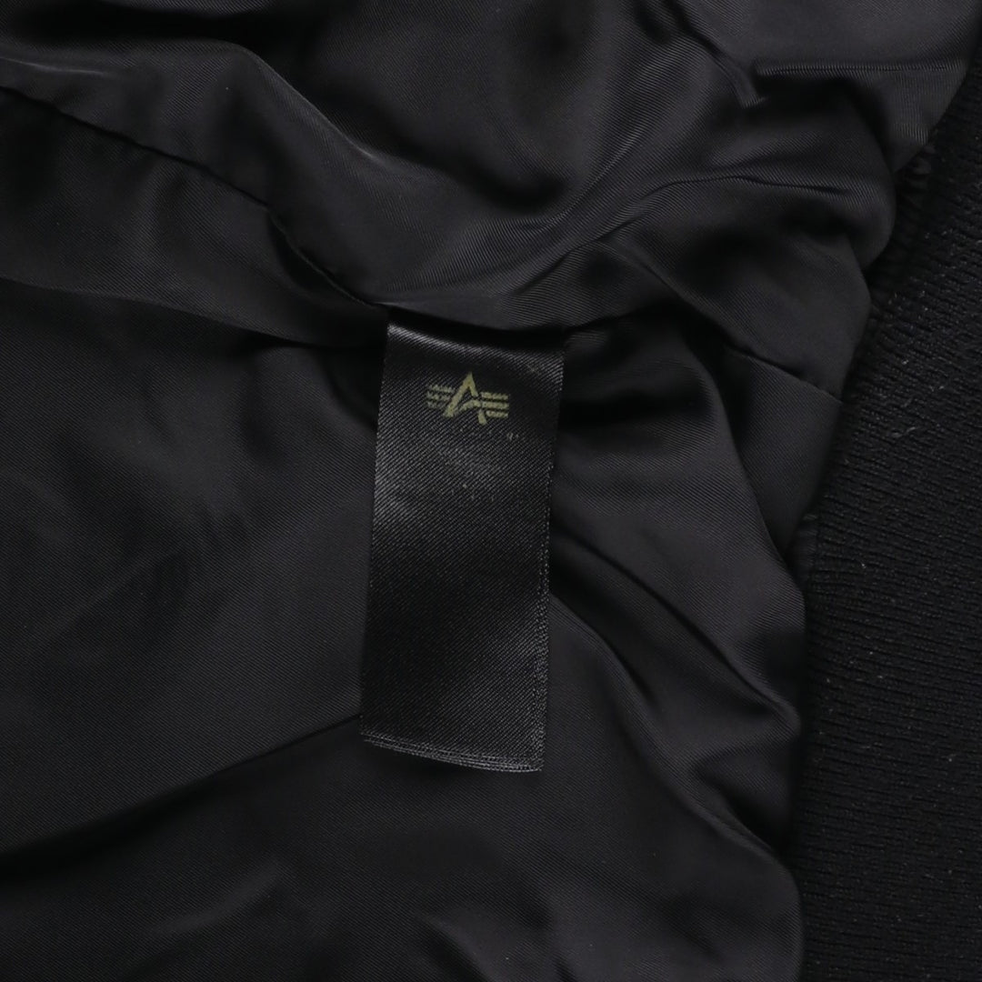 Civilian Alpha MA-1 Military Flight Jacket, Men's Size L Nylon black type Vintage Second Hand