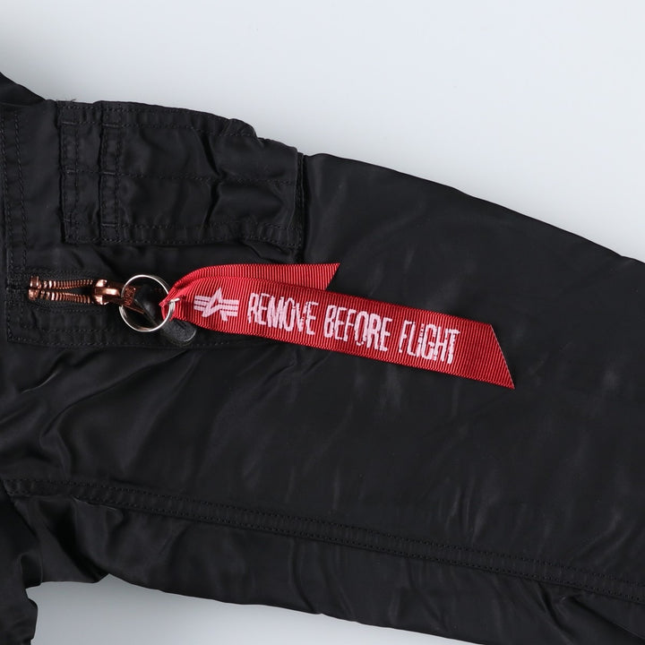 Civilian Alpha MA-1 Military Flight Jacket, Men's Size L Nylon black type Vintage Second Hand