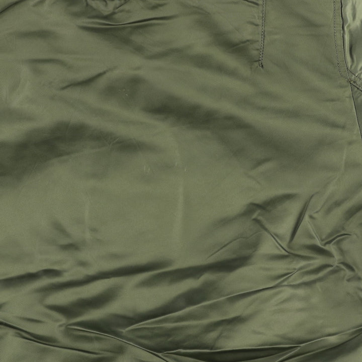 Civilian Alpha MA-1 style padded military flight jacket, men's size M Nylon Khaki type Vintage Second Hand