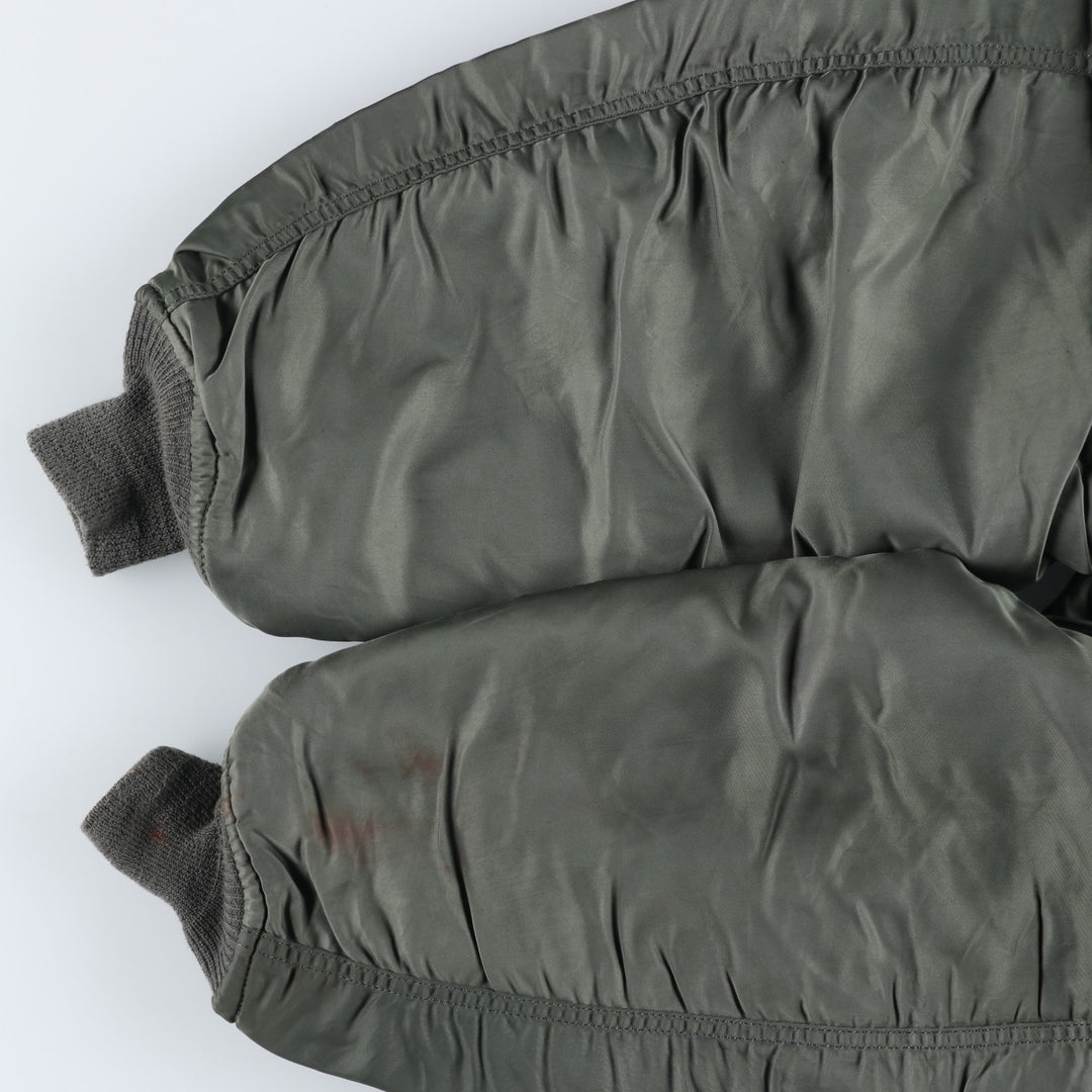 90'S Alpha MA-1 Style Padded Military Flight Jacket, Men's Size XL, Vintage Nylon Khaki type Vintage Second Hand