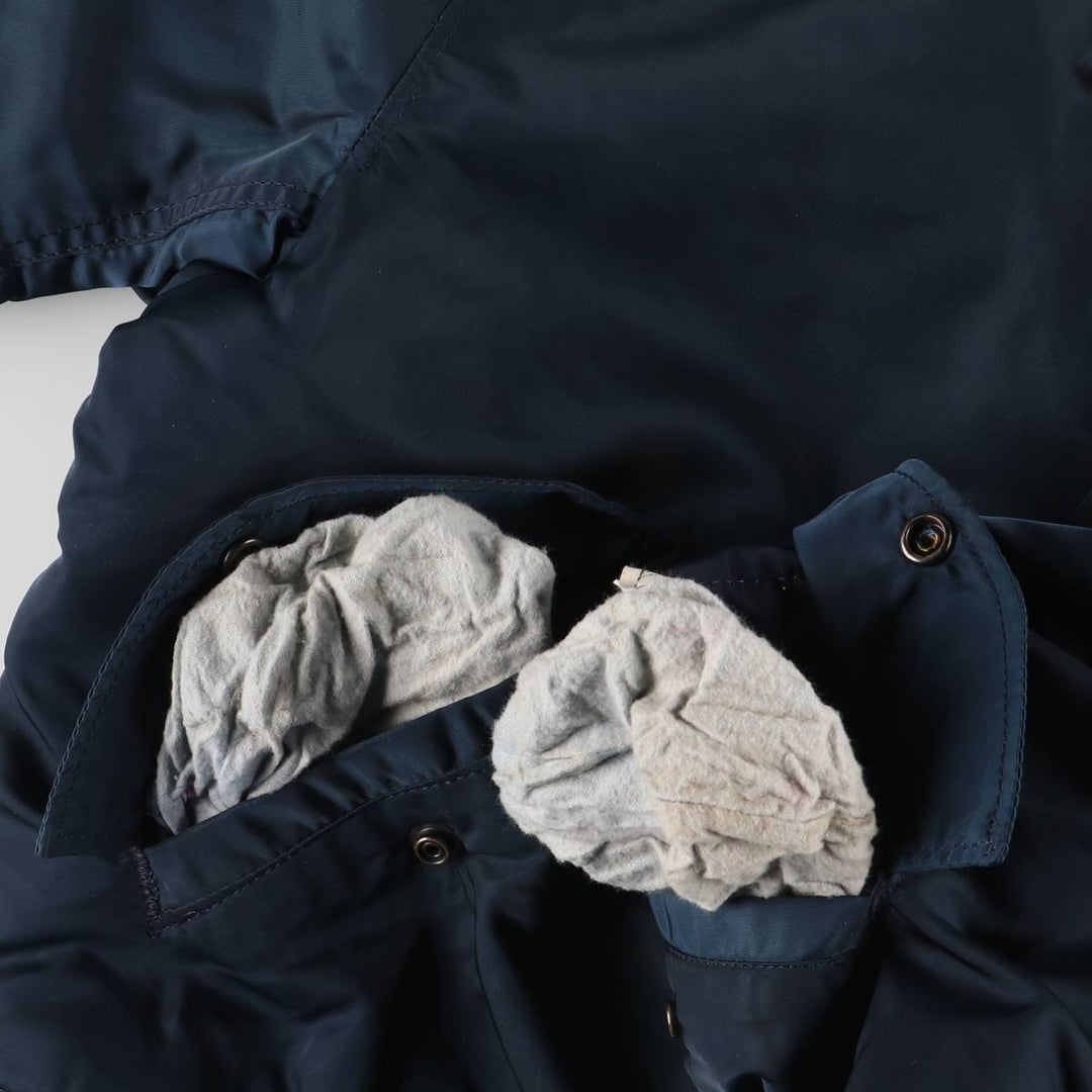 Vintage 1980s-1990'S Alpha MA-1 style padded military flight jacket, made in the USA, men's size M. Nylon navy blue type Vintage Second Hand