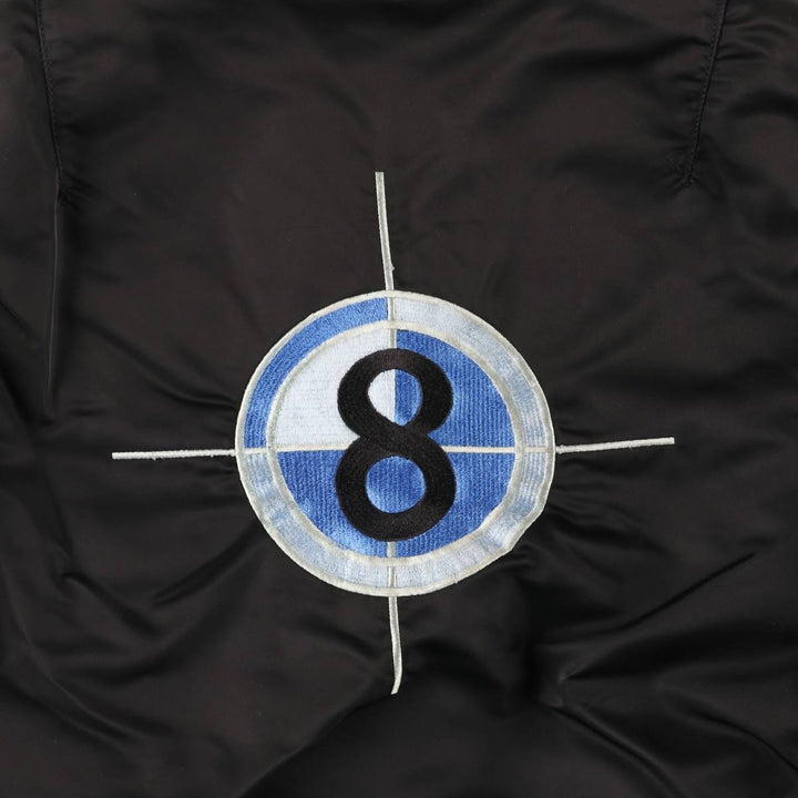 90'S civilian Alpha MA-1 style padded military flight jacket, made in the USA, men's size M, vintage Nylon black type Vintage Second Hand