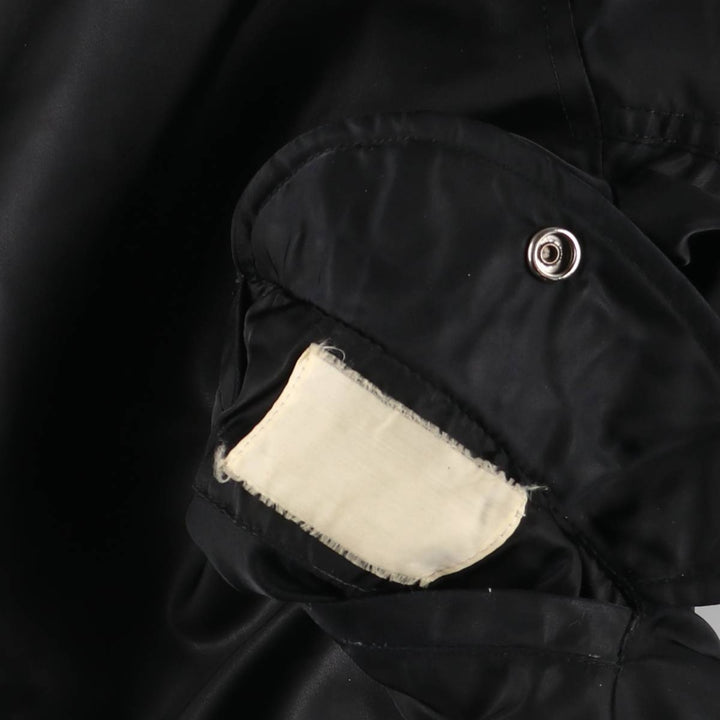 Civilian product SCHOTT MA-1 type padded military flight jacket, men's size L unclear black type Vintage Second Hand