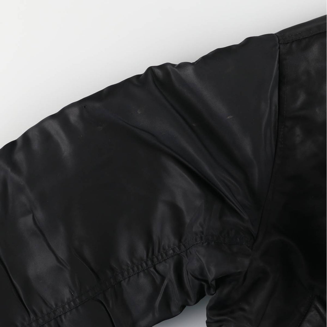 Civilian product SCHOTT MA-1 type padded military flight jacket, men's size L unclear black type Vintage Second Hand