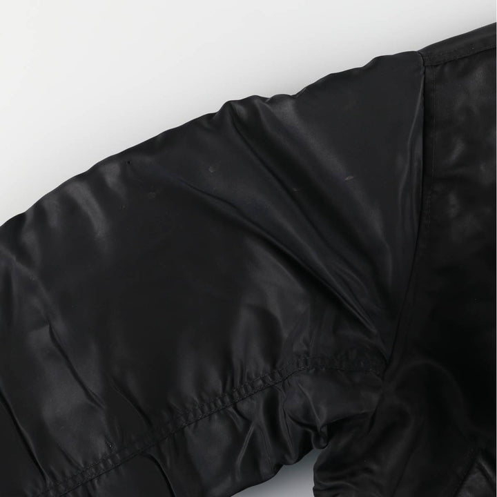 Civilian product SCHOTT MA-1 type padded military flight jacket, men's size L unclear black type Vintage Second Hand