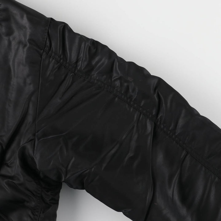 Civilian product SCHOTT MA-1 type padded military flight jacket, men's size L unclear black type Vintage Second Hand