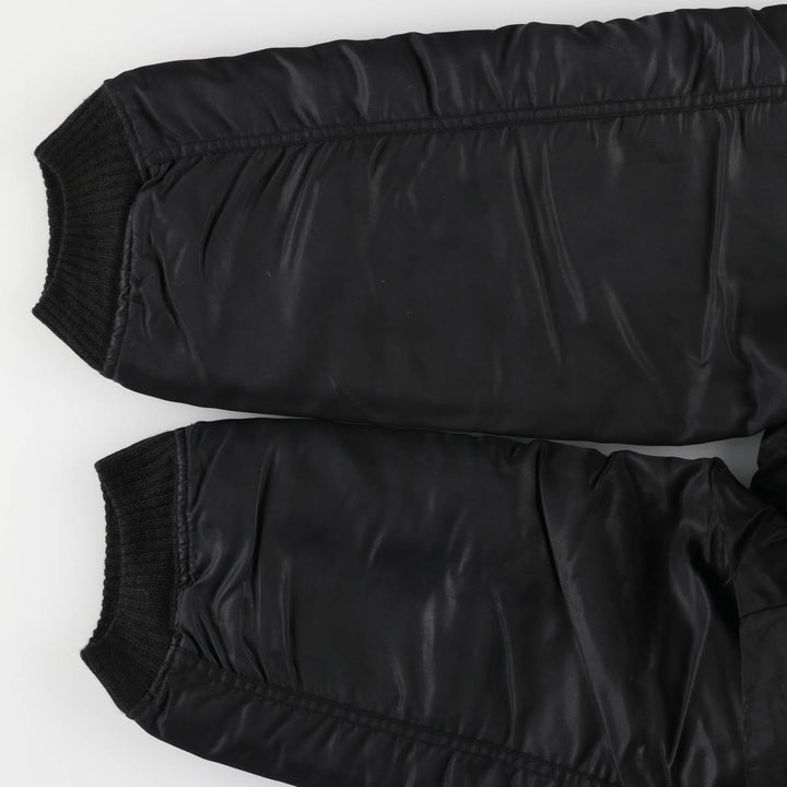 Civilian product SCHOTT MA-1 type padded military flight jacket, men's size L unclear black type Vintage Second Hand
