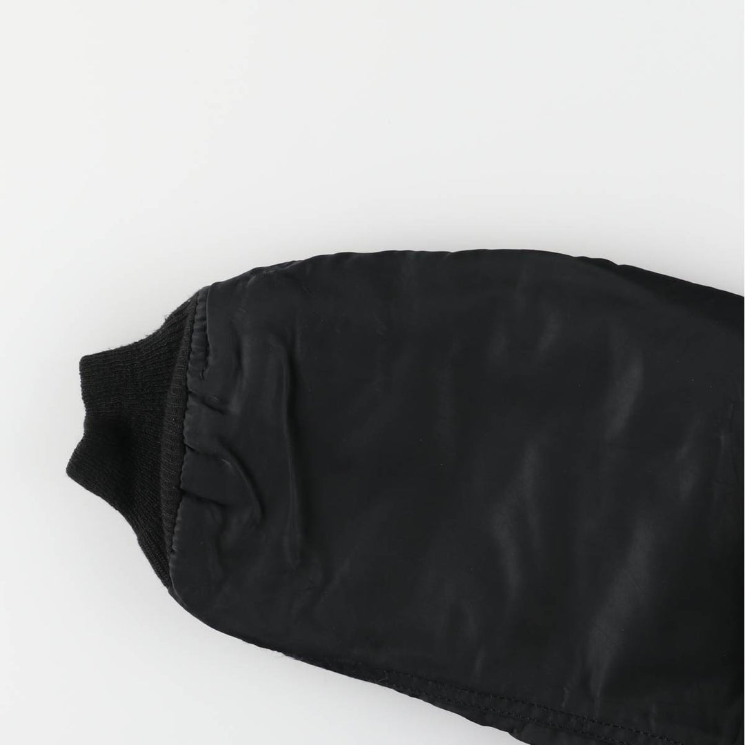 90'S civilian Alpha MA-1 style padded military flight jacket, made in the USA, men's size M, vintage Nylon black type Vintage Second Hand