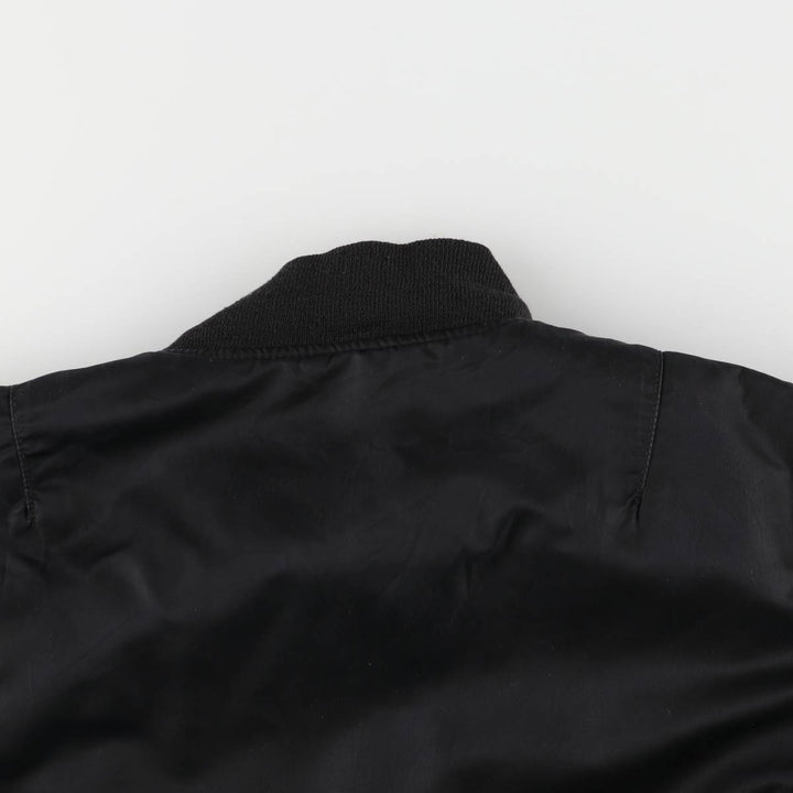 Special Price: 90'S Civilian Alpha MA-1 Style Padded Military Flight Jacket, Men's Size L, Vintage Nylon black type Vintage Second Hand