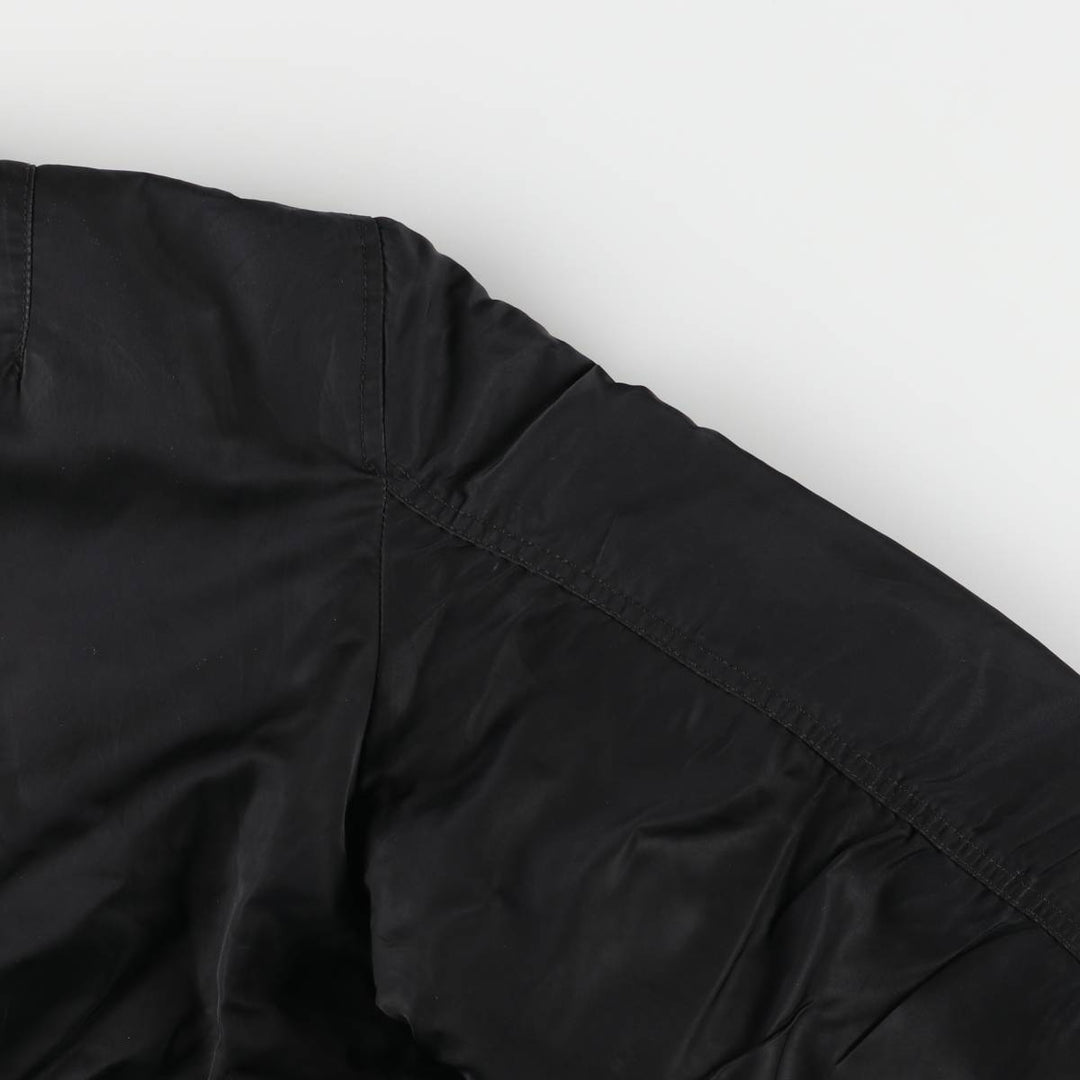 Special Price: 90'S Civilian Alpha MA-1 Style Padded Military Flight Jacket, Men's Size L, Vintage Nylon black type Vintage Second Hand