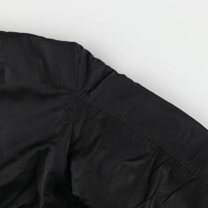 Special Price: 90'S Civilian Alpha MA-1 Style Padded Military Flight Jacket, Men's Size L, Vintage Nylon black type Vintage Second Hand