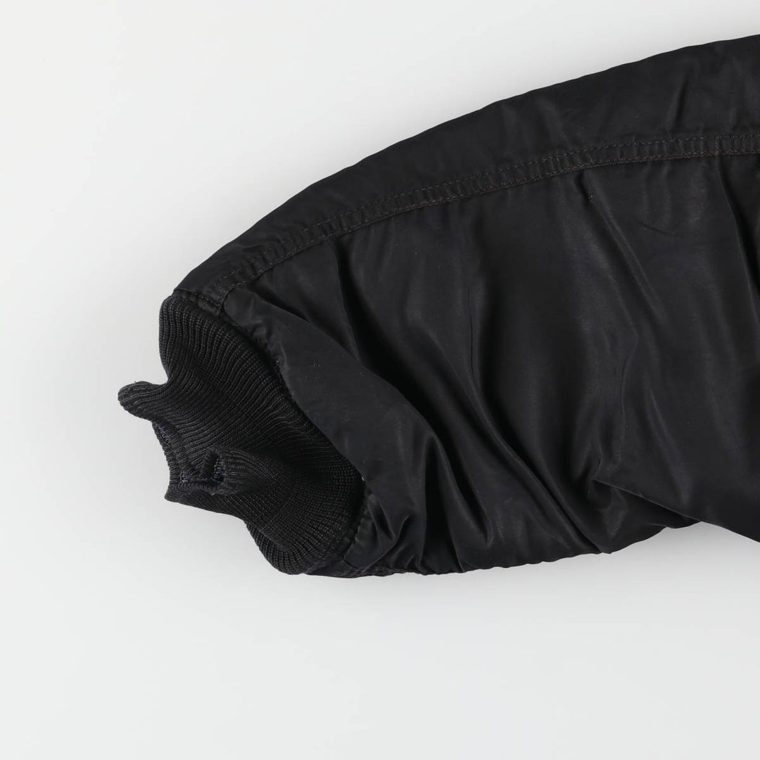 Special Price: 90'S Civilian Alpha MA-1 Style Padded Military Flight Jacket, Men's Size L, Vintage Nylon black type Vintage Second Hand
