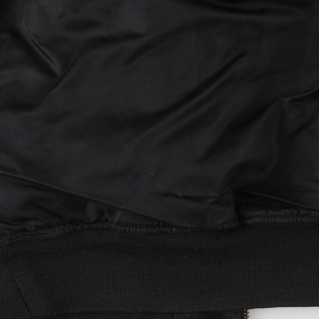 Special Price: 90'S Civilian Alpha MA-1 Style Padded Military Flight Jacket, Men's Size L, Vintage Nylon black type Vintage Second Hand