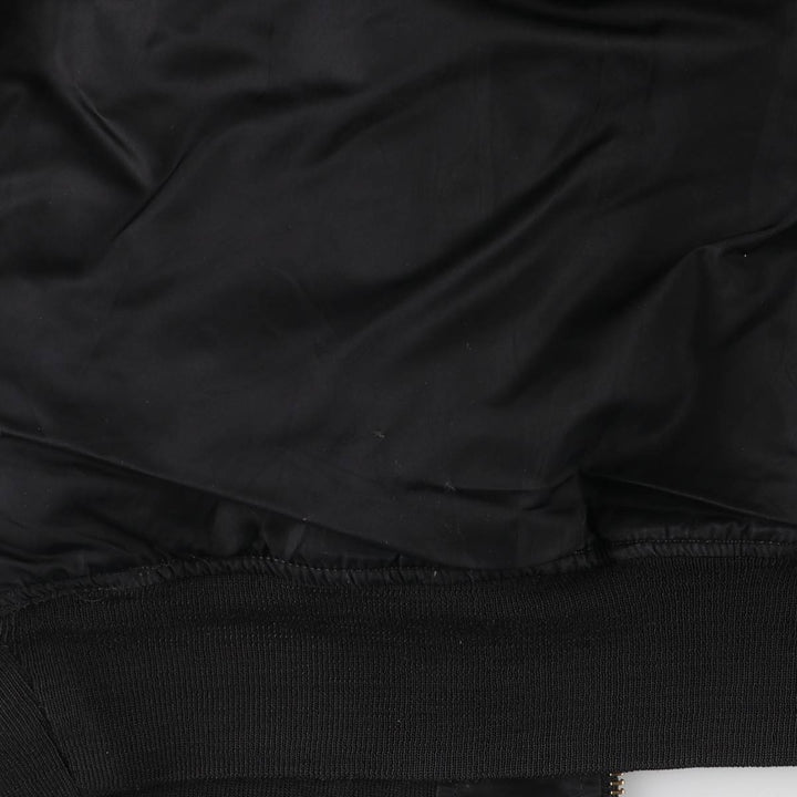 Special Price: 90'S Civilian Alpha MA-1 Style Padded Military Flight Jacket, Men's Size L, Vintage Nylon black type Vintage Second Hand