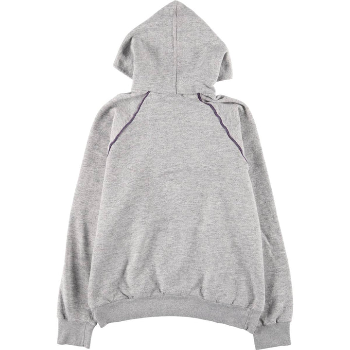 1980'S Disney EPCOT CENTER Half-Button Hoodie, Made in USA, Men's Size L cotton gray type Vintage Second Hand