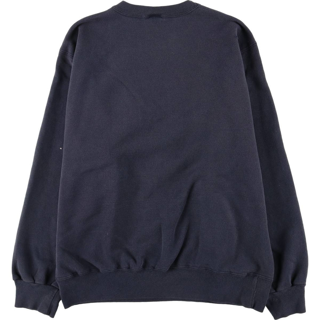 Champion 3-Print US Navy College Sweatshirt, Made in USA, Men's Size L cotton navy blue type Vintage Second Hand