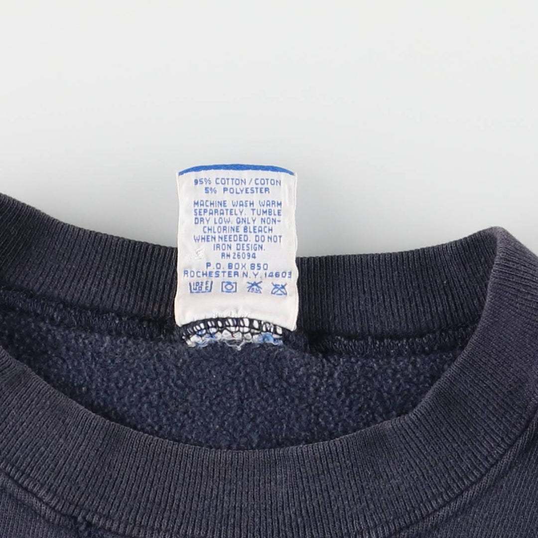 Champion 3-Print US Navy College Sweatshirt, Made in USA, Men's Size L cotton navy blue type Vintage Second Hand