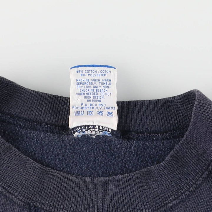 Champion 3-Print US Navy College Sweatshirt, Made in USA, Men's Size L cotton navy blue type Vintage Second Hand