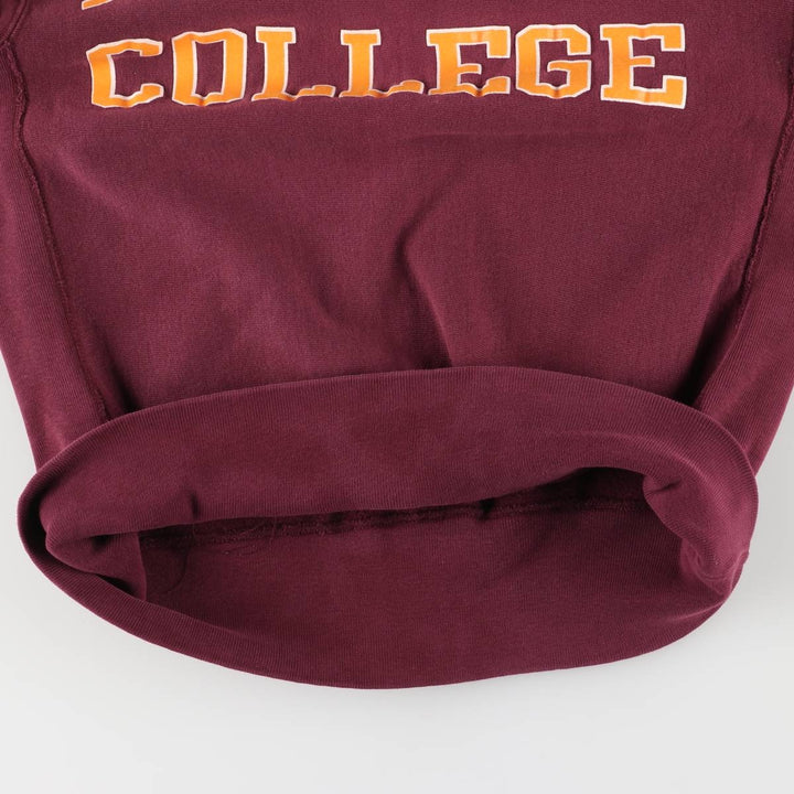 90'S Champion Reverse Weave Cut-Off Short Sleeve Sweatshirt with Embroidered Tag, Made in USA, Men's Size L cotton burgundy type Vintage Second Hand