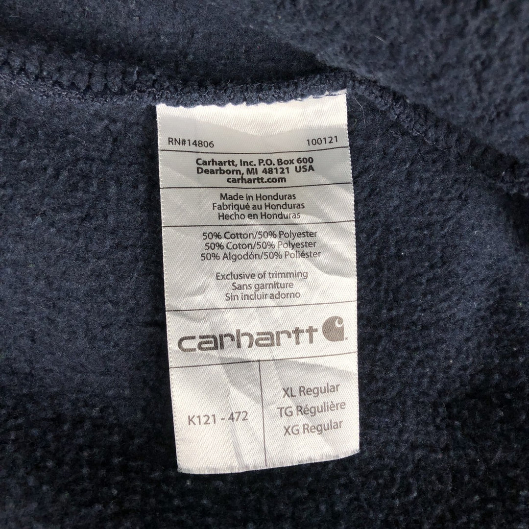 Carhartt ORIGINAL FIT sweatshirt pullover hoodie, men's XL size cotton navy blue type Vintage Second Hand