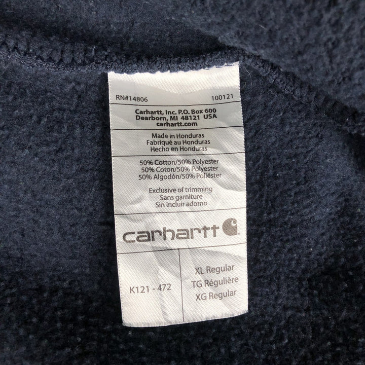 Carhartt ORIGINAL FIT sweatshirt pullover hoodie, men's XL size cotton navy blue type Vintage Second Hand