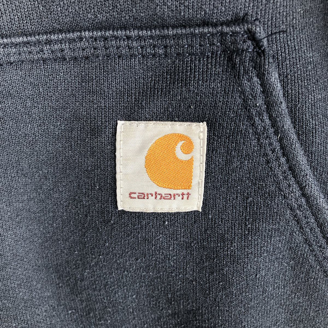 Carhartt ORIGINAL FIT sweatshirt pullover hoodie, men's XL size cotton navy blue type Vintage Second Hand