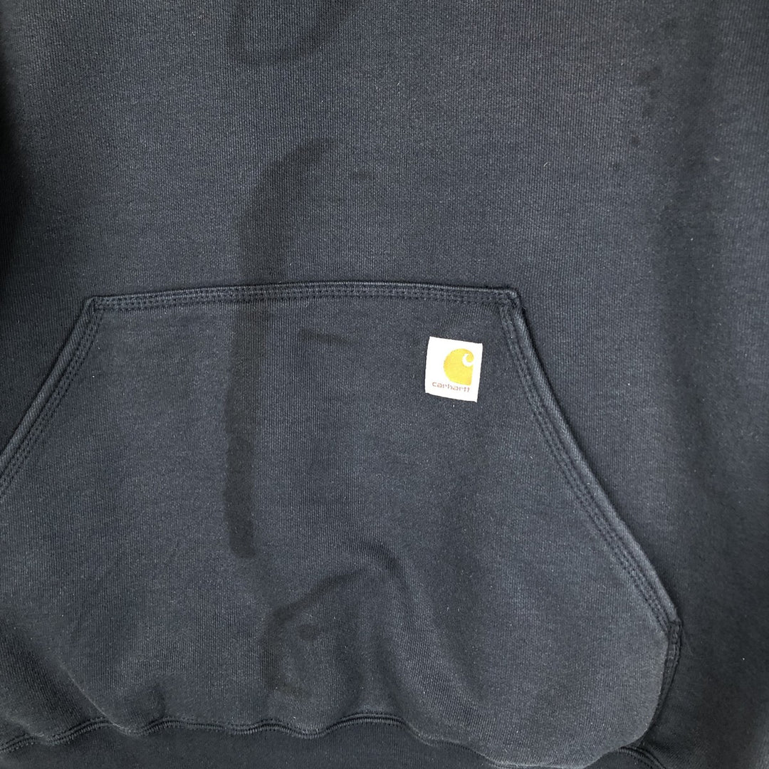 Carhartt ORIGINAL FIT sweatshirt pullover hoodie, men's XL size cotton navy blue type Vintage Second Hand