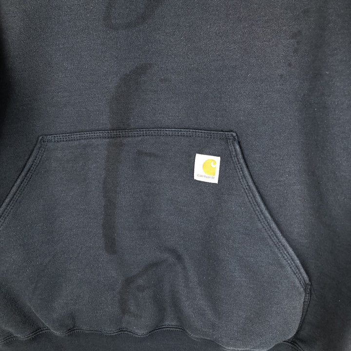 Carhartt ORIGINAL FIT sweatshirt pullover hoodie, men's XL size cotton navy blue type Vintage Second Hand