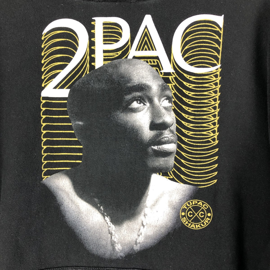 Cross Colours 2pac Band Pullover Hoodie, Men's XXL cotton black type Vintage Second Hand