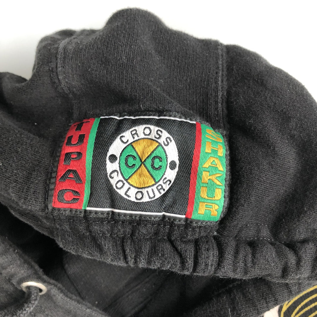 Cross Colours 2pac Band Pullover Hoodie, Men's XXL cotton black type Vintage Second Hand