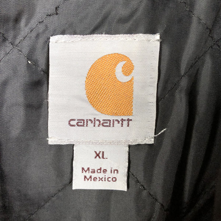 Carhartt Padded Sweatshirt Full-Zip Hoodie, Men's XL cotton black type Vintage Second Hand