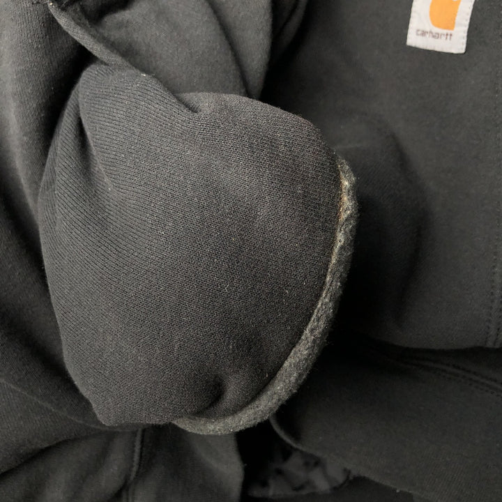 Carhartt Padded Sweatshirt Full-Zip Hoodie, Men's XL cotton black type Vintage Second Hand