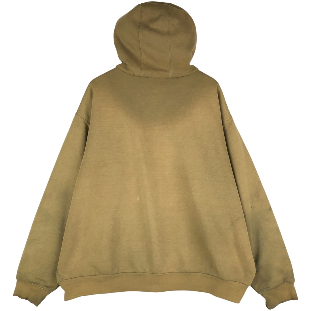 Carhartt full-zip sweatshirt hoodie, men's size XXXL unclear Khaki type Vintage Second Hand