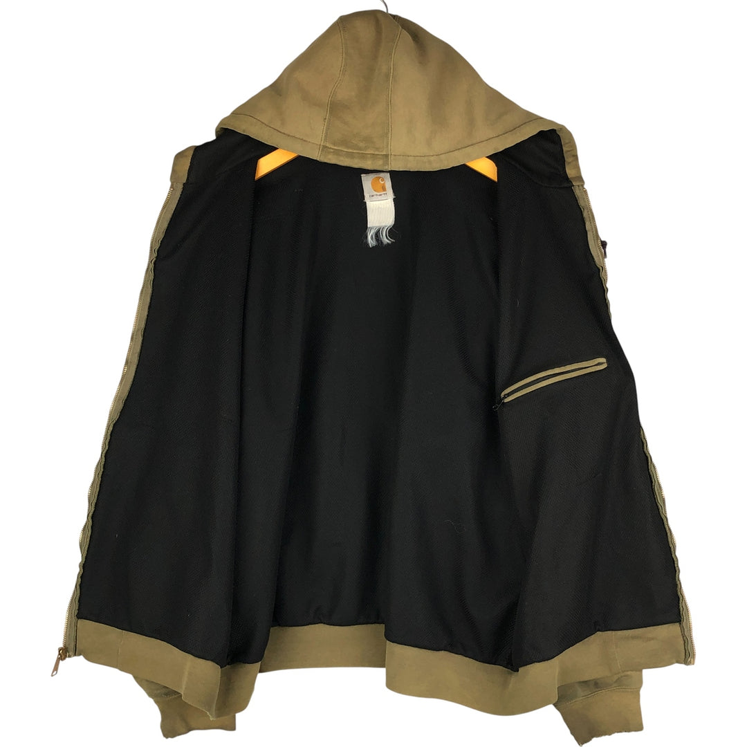 Carhartt full-zip sweatshirt hoodie, men's size XXXL unclear Khaki type Vintage Second Hand