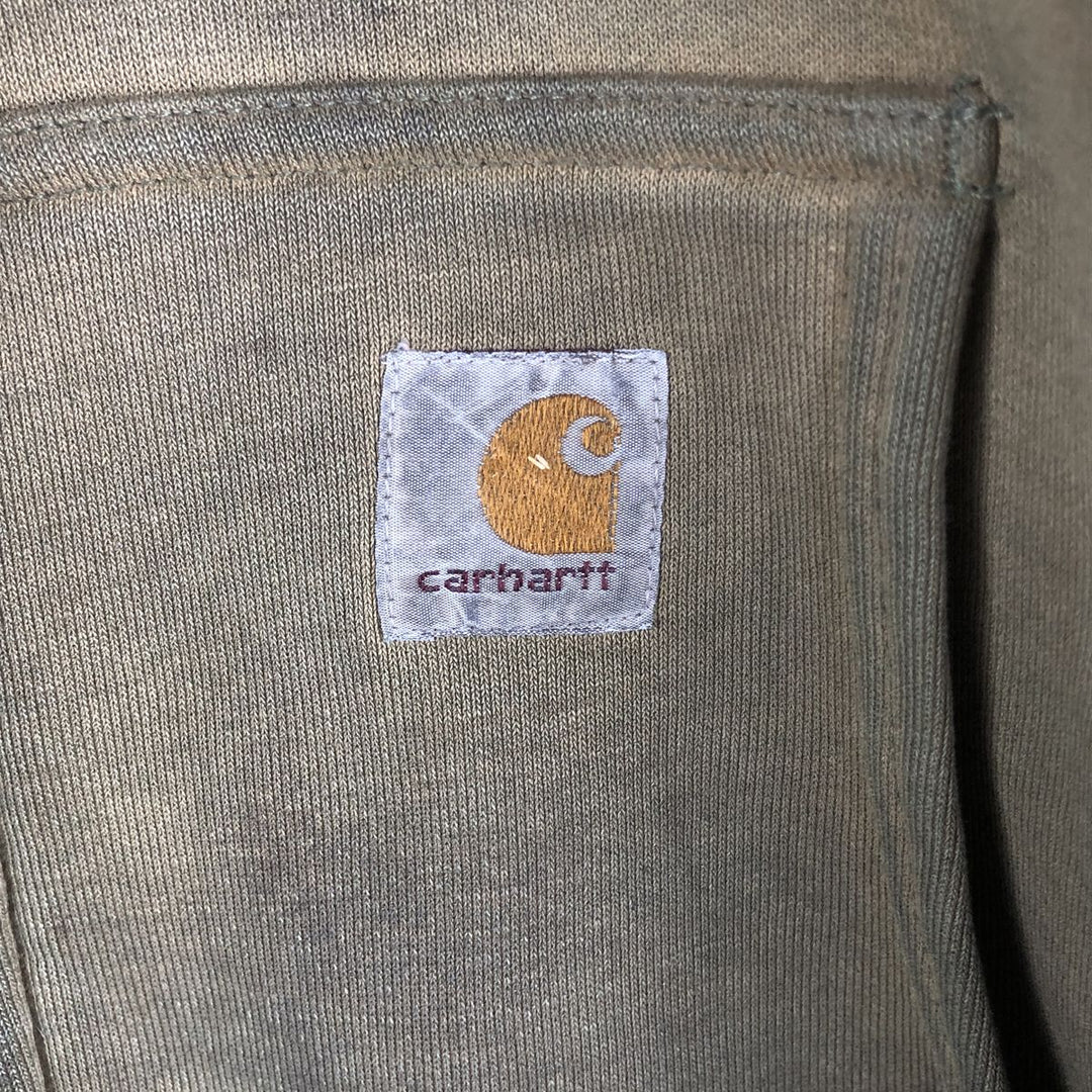 Carhartt full-zip sweatshirt hoodie, men's size XXXL unclear Khaki type Vintage Second Hand