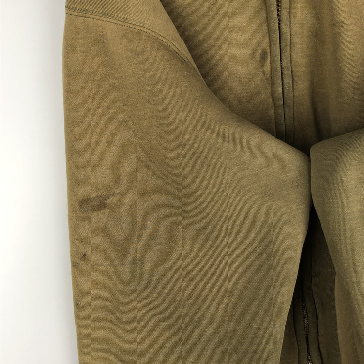 Carhartt full-zip sweatshirt hoodie, men's size XXXL unclear Khaki type Vintage Second Hand