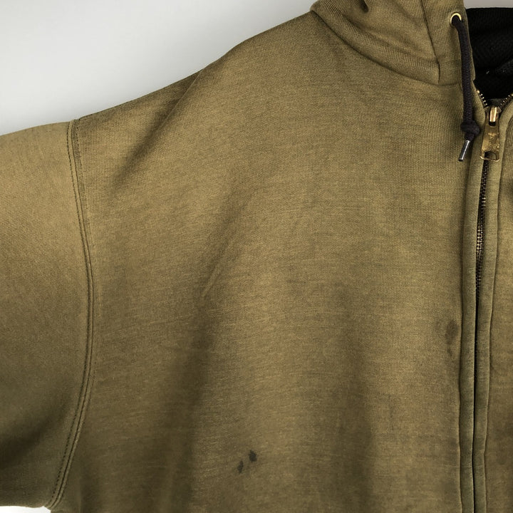 Carhartt full-zip sweatshirt hoodie, men's size XXXL unclear Khaki type Vintage Second Hand