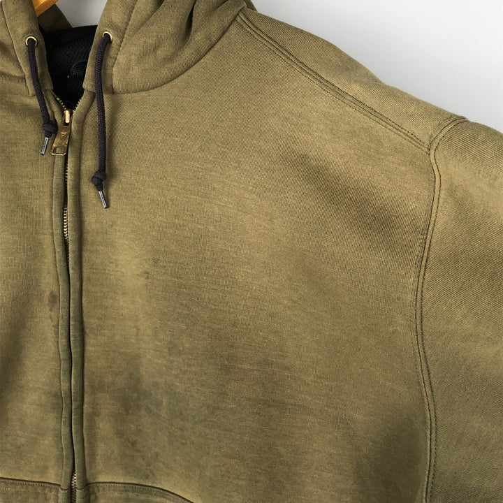 Carhartt full-zip sweatshirt hoodie, men's size XXXL unclear Khaki type Vintage Second Hand