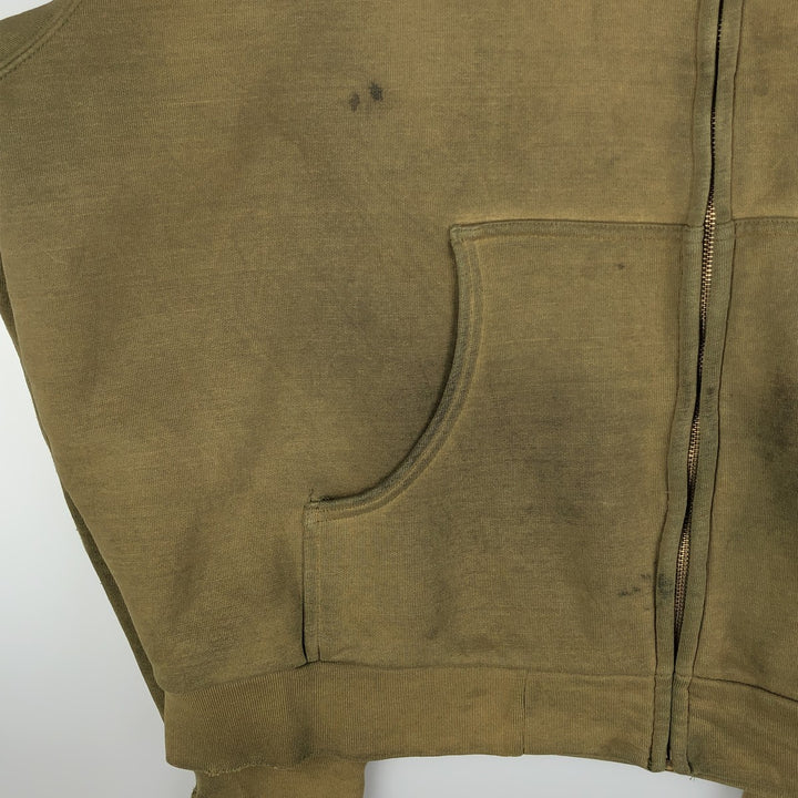 Carhartt full-zip sweatshirt hoodie, men's size XXXL unclear Khaki type Vintage Second Hand