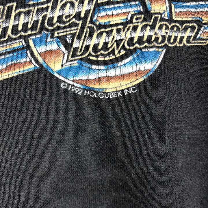 Vintage 90'S Harley-Davidson full-zip sweatshirt, made in the USA, size L, men's cotton black type Vintage Second Hand