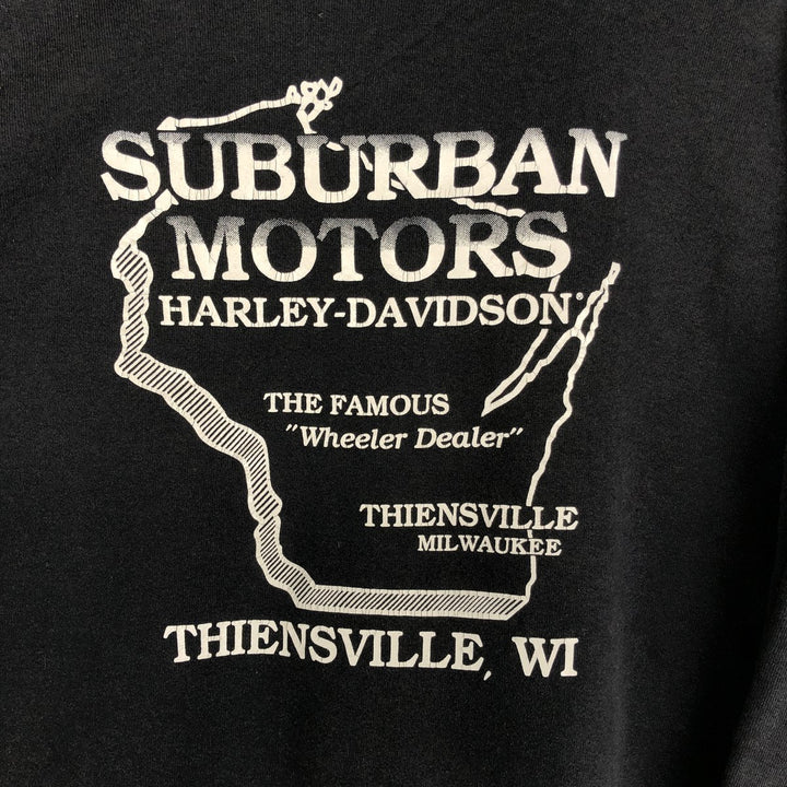 Vintage 90'S Harley-Davidson full-zip sweatshirt, made in the USA, size L, men's cotton black type Vintage Second Hand