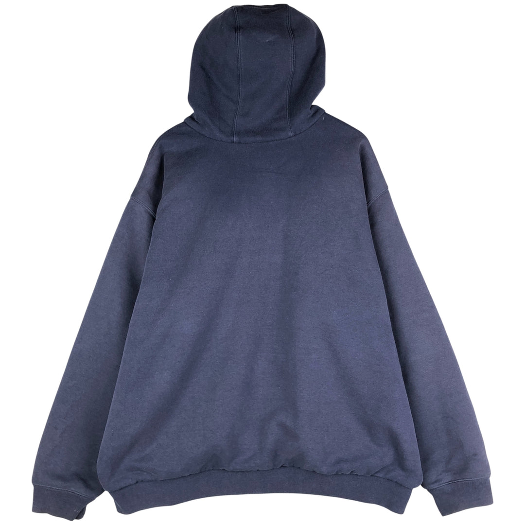Carhartt Sweat Full Zip Hoodie Men's XXL cotton navy blue type Vintage Second Hand