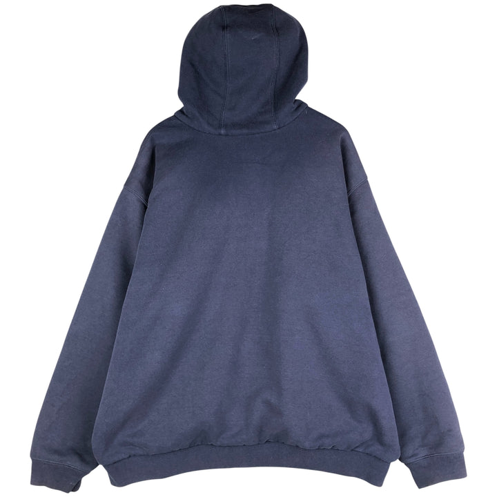 Carhartt Sweat Full Zip Hoodie Men's XXL cotton navy blue type Vintage Second Hand