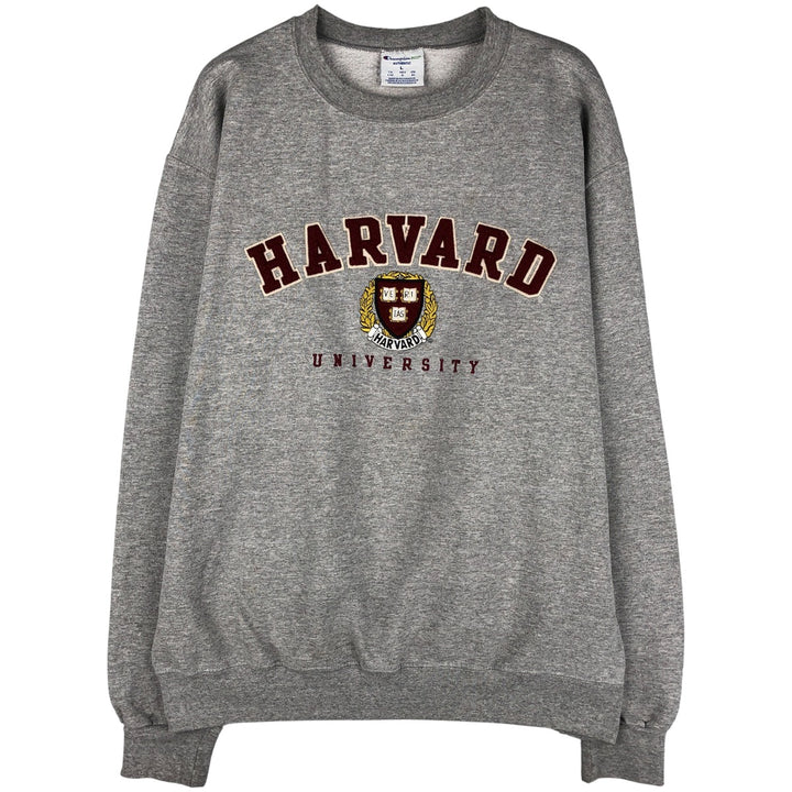 Champion ECO AUTHENTIC HARVARD Harvard University College Sweatshirt, Men's Size L cotton gray type Vintage Second Hand