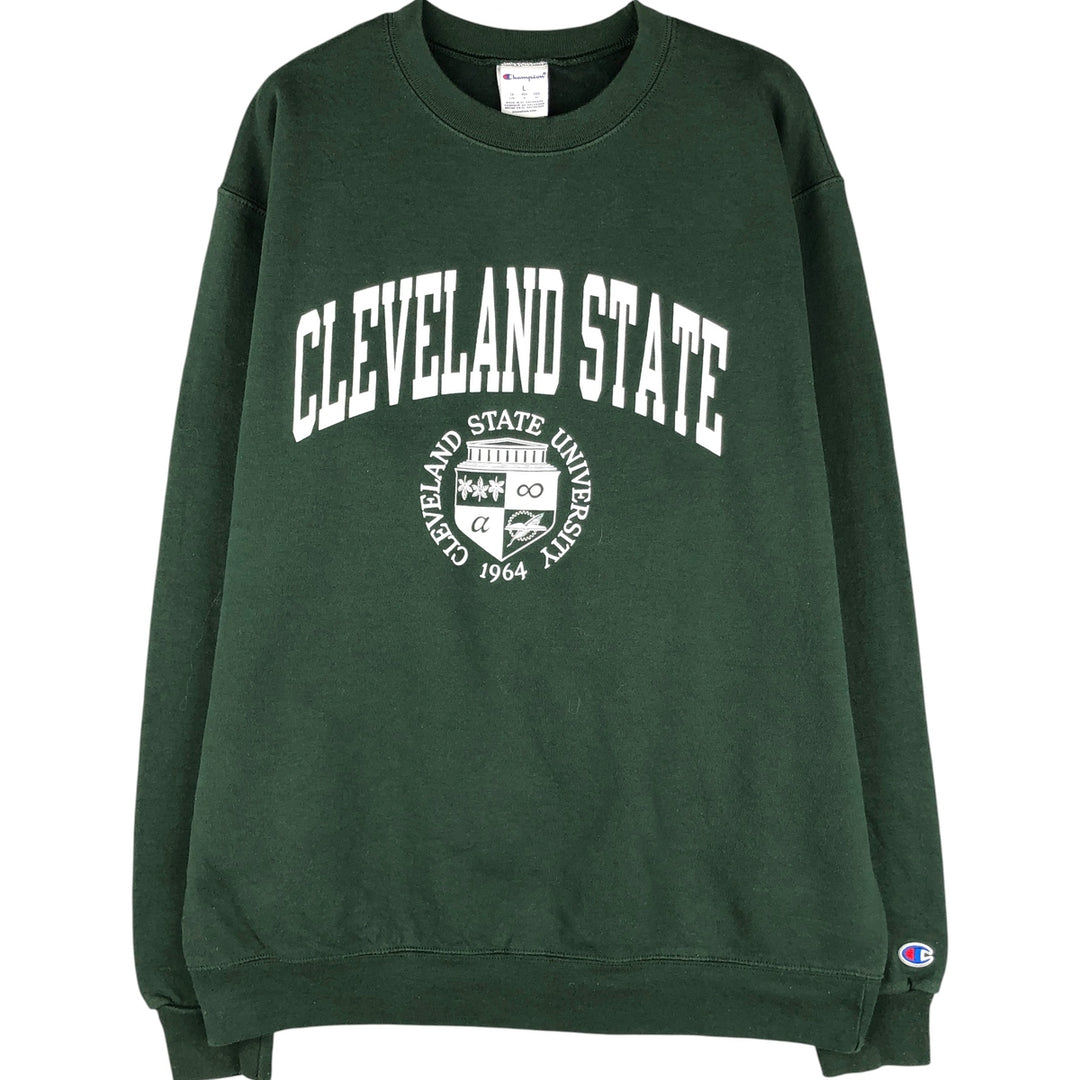 Champion College Sweatshirt, Men's Size L cotton Green type dark green Vintage Second Hand