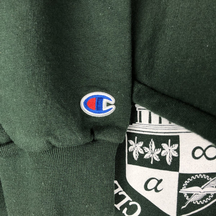 Champion College Sweatshirt, Men's Size L cotton Green type dark green Vintage Second Hand