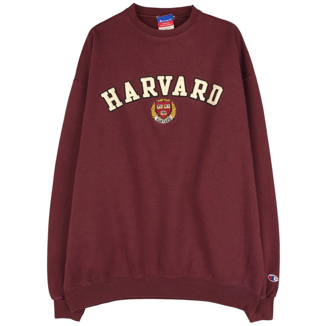 Champion Authentic Athletic Apparel Harvard University College Sweatshirt, Men's Size XL cotton Red type red-purple Vintage Second Hand