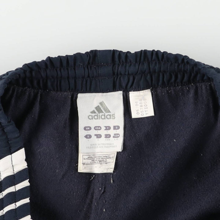 00'S Adidas warm-up pants, nylon pants, rustling pants, men's size L polyester navy blue type Vintage Second Hand