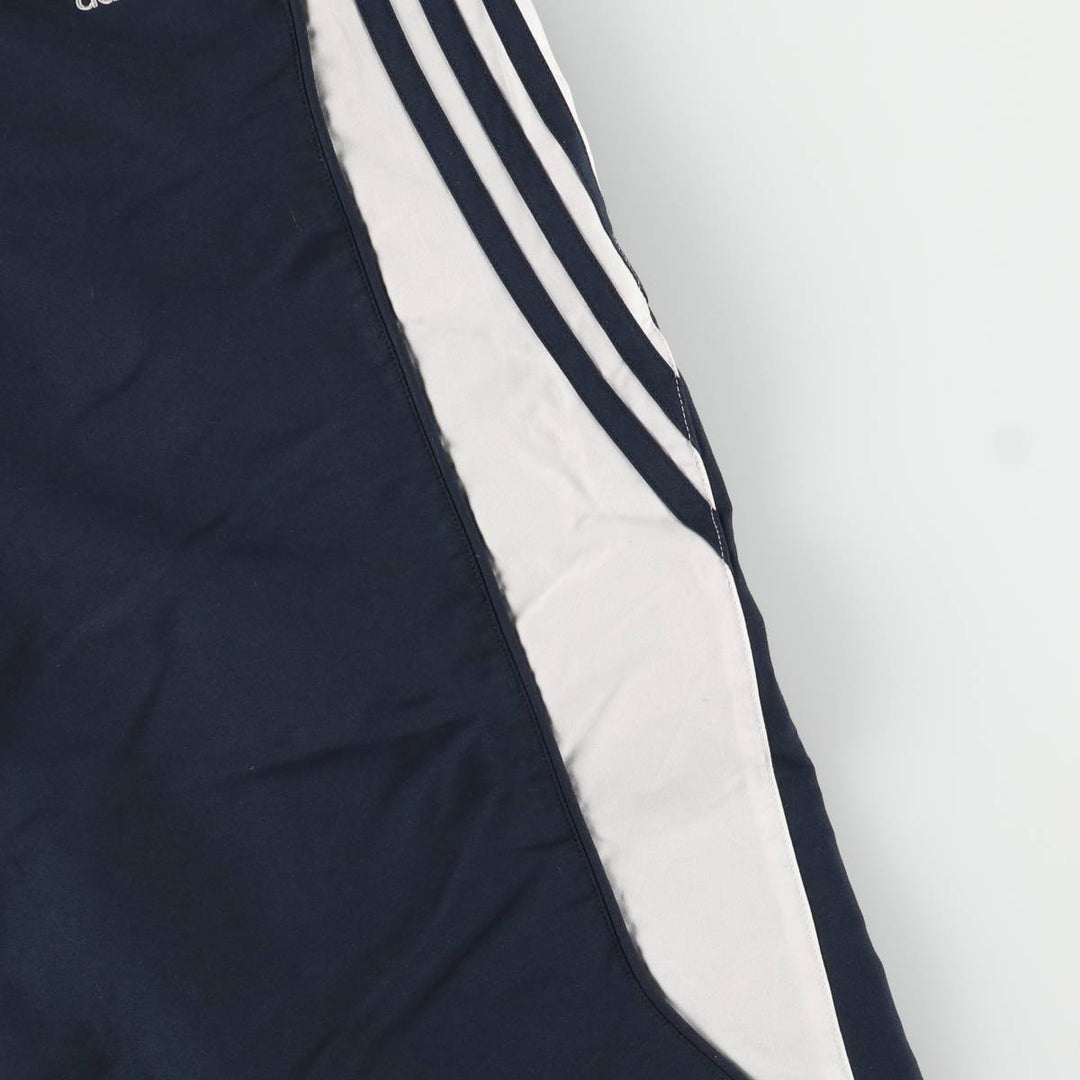 00'S Adidas warm-up pants, nylon pants, rustling pants, men's size L polyester navy blue type Vintage Second Hand